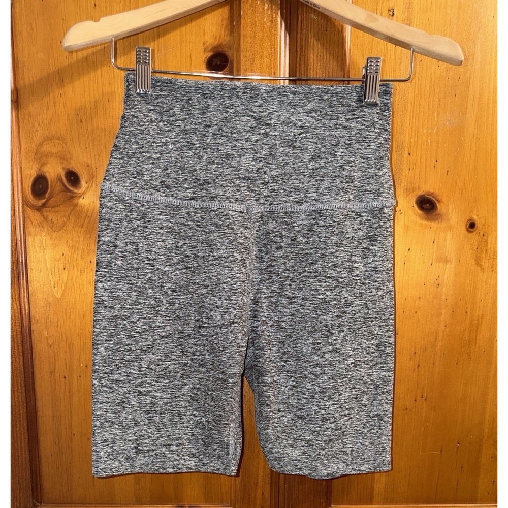Beyond Yoga Biker Shorts Spacedye High Waisted Gray Yoga Run SD5054 Women's L